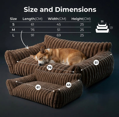 The Snoozie! Washable Fluffy Orthopedic Soft Dog Bed